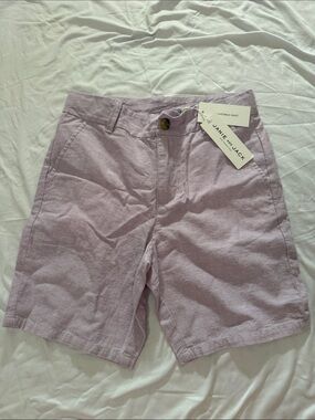 Janie and Jack Lilac Linen-Blend Boys' Shorts